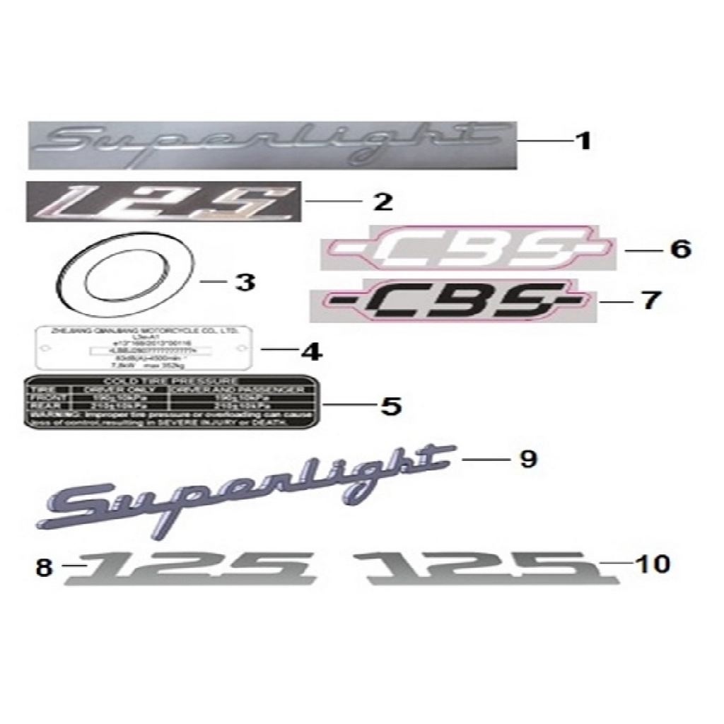 KUBA SUPERLIGHT 125 DEPO ARMASI TAKIM #KM 74297